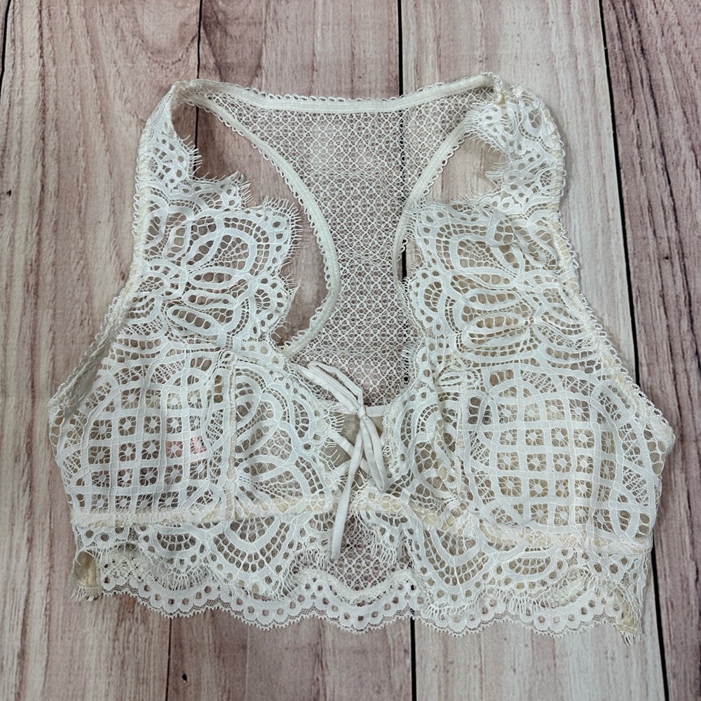Victoria's Secret Cream Lace Bralette